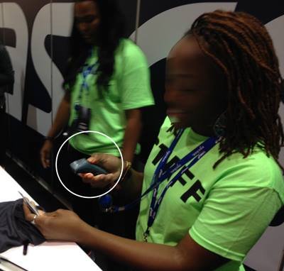 LA Marathon Expo they were using the Socket Mobile CHS 7 series