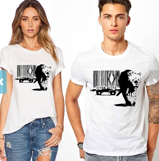 banksy barcode shirt