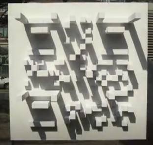 3D qr code sculpture